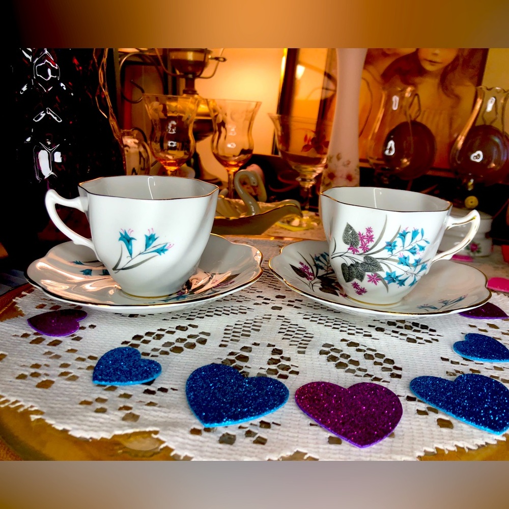 Floral Teacup and Saucer Set